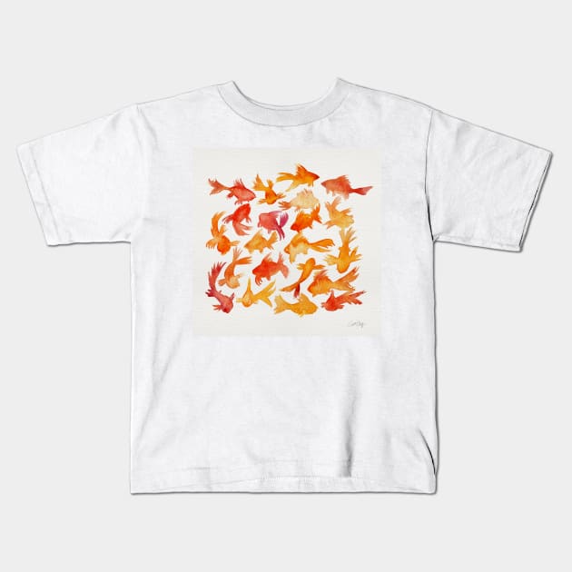 goldfish Kids T-Shirt by CatCoq